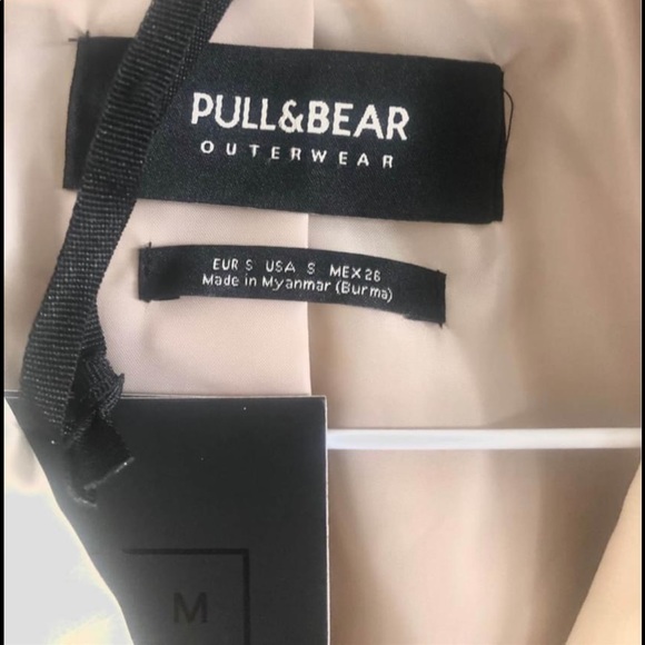 NWT Off White Vegan Faux Leather Biker Jacket - pull&bear - Picture 3 of 4